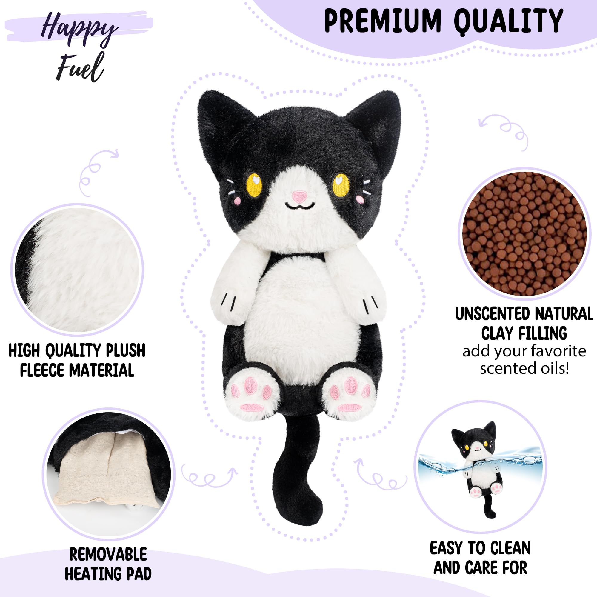 Amazon.com: Tuxedo Cat Microwavable 1.5 lbs Unscented Heating Pad